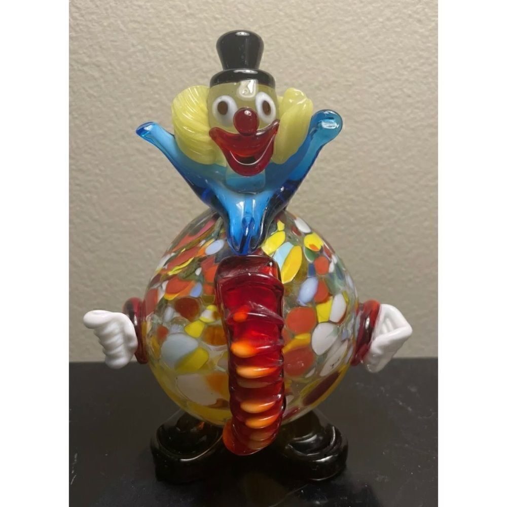 Vintage Murano Glass Clown Figurine. Excellent condition. Hand blown original